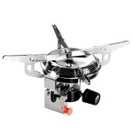 Po�le d'ext�rieur pliable portable, ustensile de cuisine, br�leur a gaz, en acier inoxydable, pour camping, ...