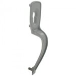 Poign�e en applique trou pour cylindre - porte de garage - pvc gris tirard