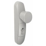 Poign�e bouton tournant pour serrure antipanique - en 3300 blanc jpm
