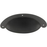 Poign�e coquille entraxe 85 mm acier noir