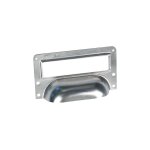 Poigne coquille porte tiquette acier nickel - cadap - 00447 / 63v