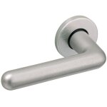 Poign�es doubles pour rosace ou plaque - alu argent - golf vachette