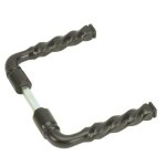 Poign�e double torsad�e pour grilles et portails - aluminium noir dubois industries