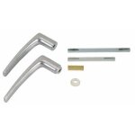 Poign�es doubles - universelles - alu epoxy noir - carr�s de 6 et 7 mm bilcocq