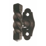 Poigne de fentre  bouton rustique sur rosette - bourgogne bouvet