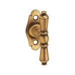 Poign�e de fen�tre � bouton rustique sur rosette - languedoc / nevers laiton patin� bouvet