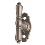 Poign�e de fen�tre � bouton rustique sur rosette - languedoc / nevers noir bouvet