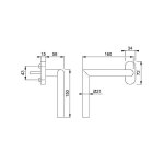 Poigne de fentre inox coude pmr - 150 x 150 mm - main droite hoppe