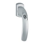 Poign�e de fen�tre ny 0810svs / u10 alu. f9016 / blanc signalisation 35mm verrouillable hoppe
