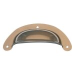Poign�e de meuble de type coquille - 86 mm - en acier nickel� cadap