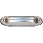Poign�e de meuble en cuvette ovale - pour encastrement - inox cadap