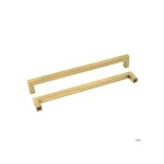 Poign�es de meuble goldenwarm lot de 10, poign�es carr�es dor�es finition bross�e, acier inoxydable laitonn�, ...