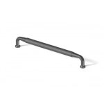 Poign�e de meuble style industriel en aluminium molet� mesh - noir - entraxe 192 mm estamp