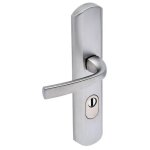 Poign�es pali�re / b�quille plaques de s�ret� - chrome velours - muze vachette