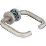 Poignes de porte en acier inoxydable 304, poigne de serrure de porte coupe - feu fendue, une paire ...