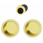 Poigne porte coulissante rosace ronde - chrom satin - 4920 hoppe