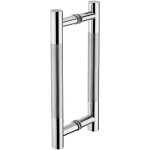 Poigne de porte coulissante de style grange robuste en acier inoxydable pour salle de bain douche double ...