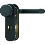 Poign�e de porte - porte coupe - feu - noire - bouton / poign�e - ronde - kfg abus