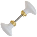 Poign�e de porte ensemble boutons de porte olive porcelaine blanc