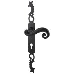 Poign�e de porte fer forg� noir aquitaine bouvet - cl� i - cylindre