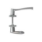 Poign�es porte pali�re sur plaques - cl� i - droite - satin� - flex vachette