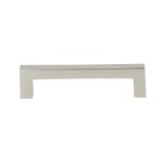 Poign�e rectangle fine entraxe 96mm aluminium finition nickel velours - cadap - p0569 / 96 / 18s