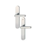 Poign�es sur plaques bec - de - cane - aluminium argent - cortina hoppe