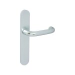 Poign�es sur plaques bec - de - cane - aluminium argent - paris hoppe