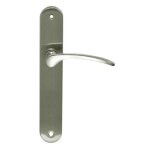 Poign�es sur plaques bec - de - cane - aluminium nickel� mat - sara cadap