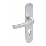 Poign�es sur plaques bec de cane - entraxe 195 mm - alu argent - logio vachette