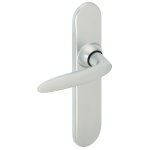 Poign�es sur plaques cl� l - chrom� - entraxe 195 mm - jazz vachette