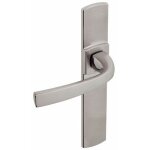 Poignées sur plaques clé i - 48 à 63 mm - chrome velours - muze vachette Poignées sur plaques clé i - 48 à 63 mm - chrome velours - muze vachette