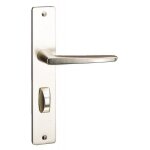 Poign�es sur plaques cl� i - alu champagne - porte 38 - 47 mm - z�rich hoppe