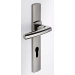 Poignées sur plaques clé i - aluminium chromé velours - scult vachette Poignées sur plaques clé i - aluminium chromé velours - scult vachette