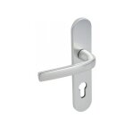 Poignes sur plaques cl i - entraxe 165 mm - alu argent - logio vachette