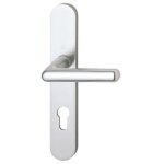 Poign�es sur plaques condamnation - aluminium argent - cortina hoppe