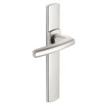 Poign�es sur plaques condamnation voyant - alu chrom� velours - scult vachette