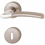 Poign�es sur rosaces cl� i - laiton chrom� / aspect inox - bergen hoppe