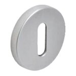 Poign�es sur rosaces rondes cl� l - aluminium argent - logio vachette