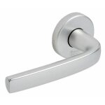 Poign�es sur rosaces rondes cl� i - aluminium argent - logio vachette