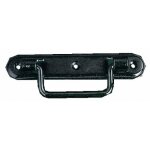 Poign�e de volet emboutie en acier noir sur platine - longueur 140 mm torbel