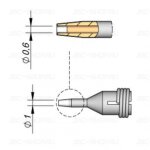Pointe jbc micro - fer  souder 0, 6mm c360 - 001 jbc
