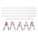 Pointes d'oiseaux en acier inoxydable, 5 pices, avec base en rsine pour l'extrieur pour loigner les ...