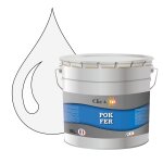 Pok fer noir & blanc : peinture de finition antirouille laque semi - brillante mtaux ferreux - 10l - ...