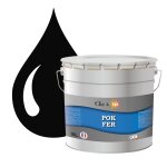 Pok fer noir & blanc : peinture de finition antirouille laque semi - brillante mtaux ferreux - 10l - ...