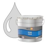 Pok fer noir & blanc : peinture de finition antirouille laque semi - brillante mtaux ferreux - 10l - ...