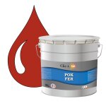 Pok fer rouge : peinture de finition antirouille laque semi - brillante mtaux ferreux - 10l - ral 3000 ...