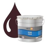 Pok fer rouge : peinture de finition antirouille laque semi - brillante m�taux ferreux - 10l - ral 3007 ...
