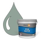 Pok satin : peinture satin lessivable vert gris� 50m - 5l