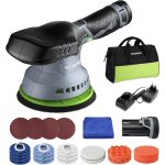 Polisseuse sans fil 12v 150mm workpro, kit de polisseuse excentrique voiture avec 2 batteries 2, 0ah, ...